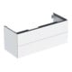 Geberit Meuble sous-lavabo One 118,4x50,4x47 cm, blanc/laminé brillant, 2 tiroirs-1