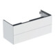 Geberit Meuble sous-lavabo One 118,4x50,4x47 cm, blanc/laqué, 2 tiroirs-1