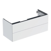 Geberit Meuble sous-lavabo One 118,4x50,4x47 cm, blanc/laqué, 2 tiroirs