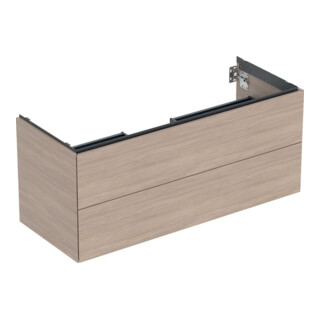 Geberit Meuble sous-lavabo One 118,4x50,4x47 cm, chêne/bois Mela, 2 L