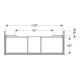 Geberit Meuble sous-lavabo One 118,4x50,4x47 cm, lave/lacqué m, 1 L-4