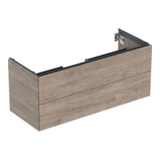 Geberit Meuble sous-lavabo One 118,4x50,4x47 cm, N hêtre/Mélaminé, 2 tiroirs