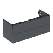 Geberit Meuble sous lavabo One 118,4x50,4x47 cm, noir mat, 2 tiroirs