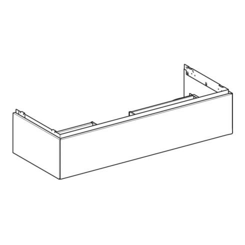 Geberit Meuble sous lavabo One 118,4x50,4x47cm, greige/laqué m, 1 L