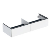 Geberit Meuble sous-lavabo One 133,2x50,4x47 cm, 2 tiroirs, blanc laqué brillant