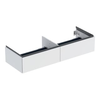 Geberit Meuble sous lavabo One 133,2x50,4x47 cm, 2 tiroirs, blanc mat