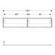 Geberit Meuble sous-lavabo One 133,2x50,4x47 cm, 2 tiroirs, greige/laqué