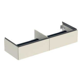 Geberit Meuble sous-lavabo One 133,2x50,4x47 cm, 2 tiroirs, sable-gris/l hg