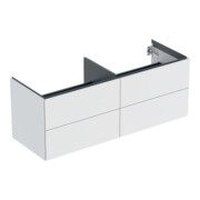 Geberit Meuble sous-lavabo One 133,2x50,4x47 cm, 4 tiroirs, blanc mat laqué