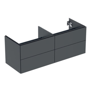 Geberit Meuble sous-lavabo One 133,2x50,4x47 cm, 4 tiroirs, noir mat