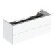 Geberit Meuble sous lavabo One 2 tiroirs, blanc brillant, 104,5x46,5x39,6 cm-1