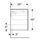 Geberit Meuble sous lavabo One 2 tiroirs, blanc brillant, 104,5x46,5x39,6 cm-4
