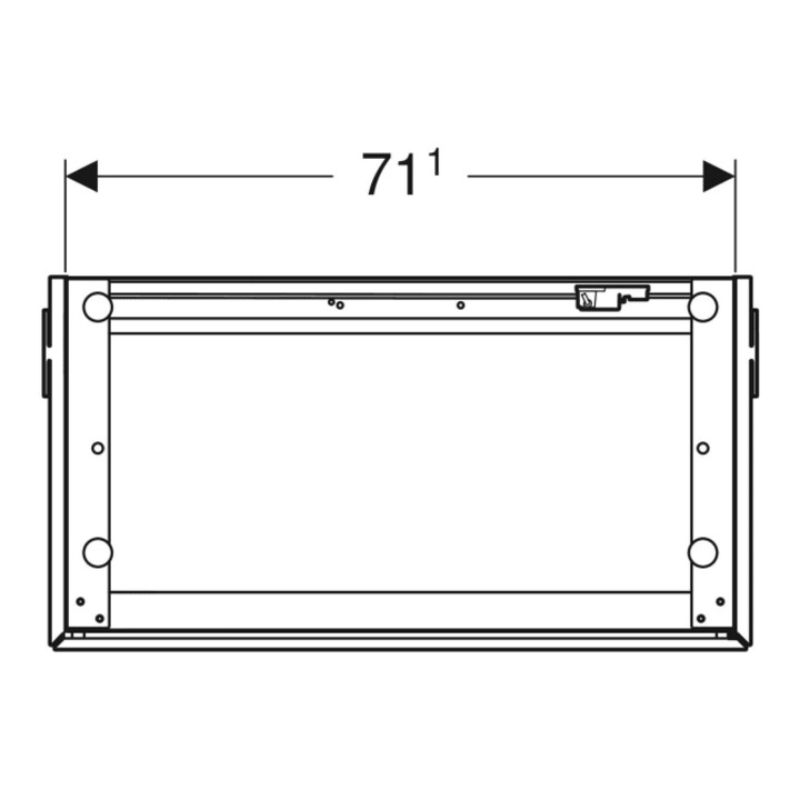 Geberit Meuble sous lavabo One 2 tiroirs, blanc brillant, 74,5x46,5x39,6 cm