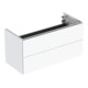 Geberit Meuble sous lavabo One 2 tiroirs, blanc brillant, 89,5x46,5x39,6 cm-1