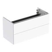 Geberit Meuble sous lavabo One 2 tiroirs, blanc brillant, 89,5x46,5x39,6 cm