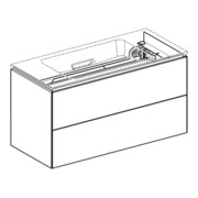 Geberit Meuble sous lavabo One 2 tiroirs, blanc brillant, 89,5x46,5x39,6 cm-2
