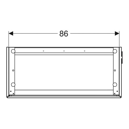 Geberit Meuble sous lavabo One 2 tiroirs, blanc brillant, 89,5x46,5x39,6 cm
