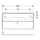 Geberit Meuble sous lavabo One 2 tiroirs, blanc brillant, 89,5x46,5x39,6 cm-5