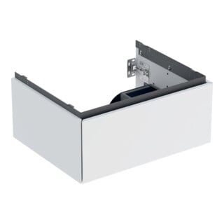 Geberit Meuble sous lavabo One 59,2x50,4x47 cm, blanc laqué, 1 tiroir