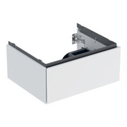 Geberit Meuble sous lavabo One 59,2x50,4x47 cm, blanc laqué, 1 tiroir