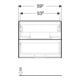 Geberit Meuble sous lavabo One 59,2x50,4x47 cm, blanc/laqué, 2 tiroirs-4