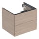 Geberit Meuble sous lavabo One 59,2x50,4x47 cm, chêne/bois Mela, 2 tiroirs-1