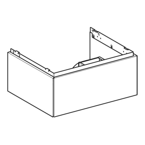 Geberit Meuble sous-lavabo One 59,2x50,4x47 cm, greige/laqué m, 1 L