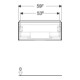 Geberit Meuble sous-lavabo One 59,2x50,4x47 cm, greige/laqué m, 1 L