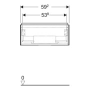 Geberit Meuble sous-lavabo One 59,2x50,4x47 cm, greige/laqué m, 1 L-5