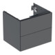 Geberit Meuble sous lavabo One 59,2x50,4x47 cm, lava/laqué m, 2 tiroirs-1