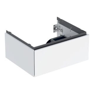Geberit Meuble sous lavabo One 59,2x50,4x47cm, blanc laqué brillant, 1 tiroir
