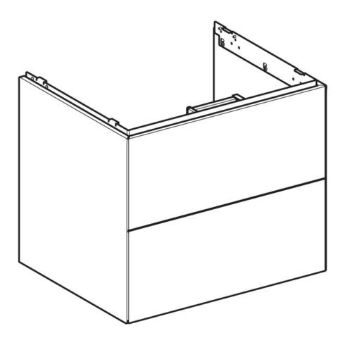 Geberit Meuble sous-lavabo One 59,2x50,4x47cm, greige/laqué m, 2 L