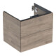 Geberit Meuble sous-lavabo One 59,2x50,4x47cm, N chêne/Mélaminé, 2 tiroirs-1