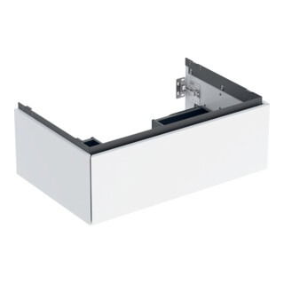 Geberit Meuble sous lavabo One 74x50,4x47 cm, blanc laqué brillant, 1 tiroir