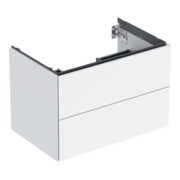 Geberit Meuble sous lavabo One 74x50,4x47 cm, blanc laqué brillant, 2 tiroirs
