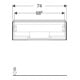 Geberit Meuble sous lavabo One 74x50,4x47 cm, greige/laqué, 1 tiroir