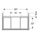 Geberit Meuble sous-lavabo One 74x50,4x47 cm, greige/laqué, 2 tiroirs