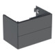 Geberit Meuble sous lavabo One 74x50,4x47cm, lave/laqué ma, 2 tiroirs-1