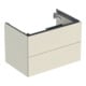Geberit Meuble sous-lavabo One 74x50,4x47cm, sable-gris/l hg, 2 tiroirs-1