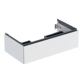 Geberit Meuble sous lavabo One 88,8x50,4x47 cm, blanc/laqué, 1 tiroir