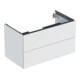 Geberit Meuble sous lavabo One 88,8x50,4x47 cm, blanc/laqué, 2 tiroirs-1