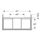 Geberit Meuble sous lavabo One 88,8x50,4x47 cm, blanc/laqué, 2 tiroirs