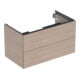 Geberit Meuble sous-lavabo One 88,8x50,4x47 cm, chêne/bois Mela, 2 tiroirs-1