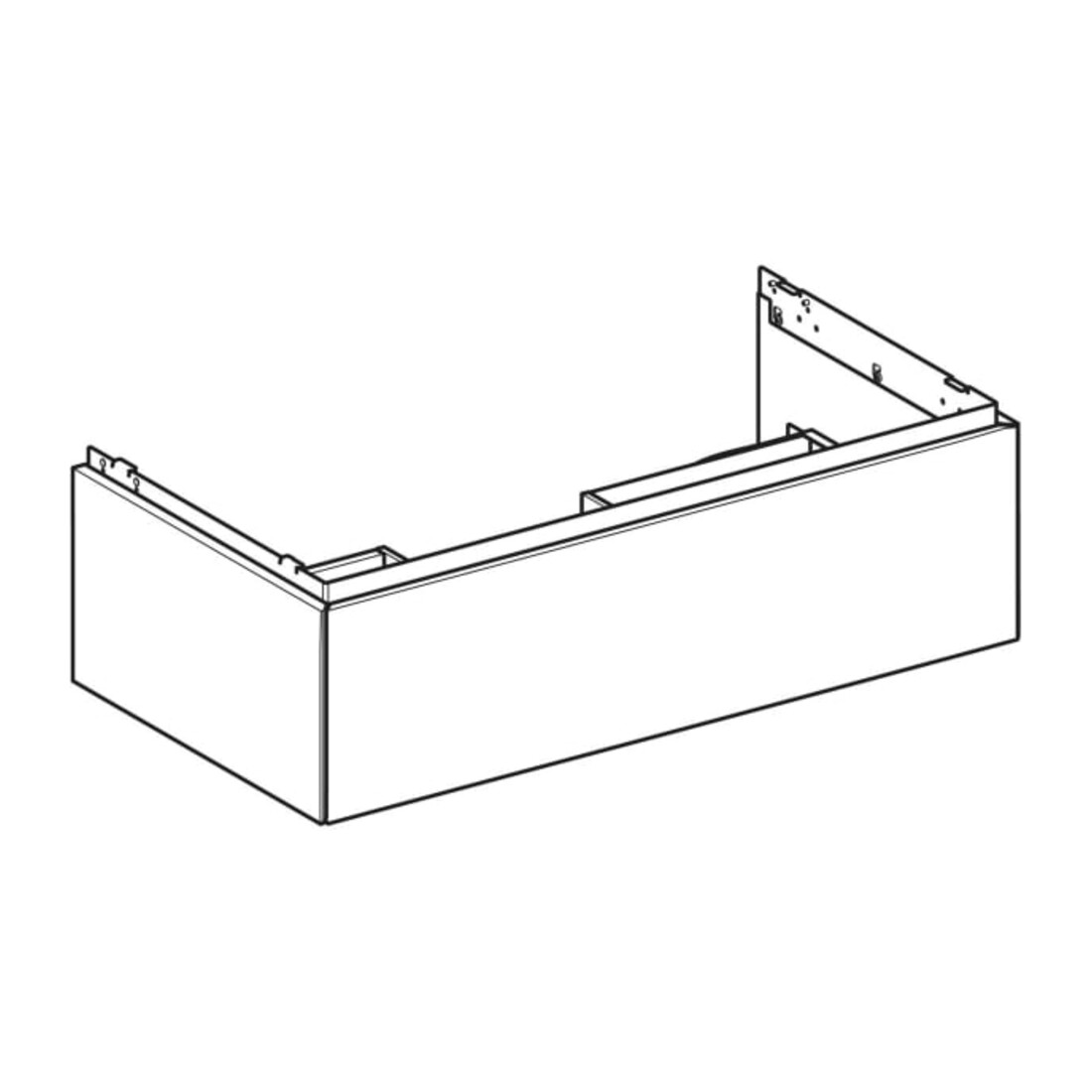 Geberit Meuble sous lavabo One 88,8x50,4x47 cm, greige/laqué m, 1 L