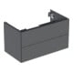 Geberit Meuble sous lavabo One 88,8x50,4x47 cm, lava/laqué m, 2 tiroirs-1