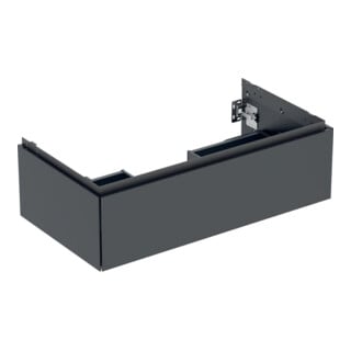 Geberit Meuble sous lavabo One 88,8x50,4x47 cm, noir mat, 1 tiroir