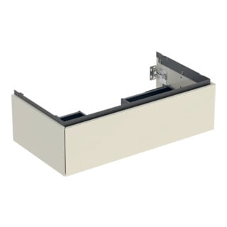 Geberit Meuble sous lavabo One 88,8x50,4x47 cm, sable-gris/gauche, 1 tiroir