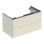 Geberit Meuble sous lavabo One 88,8x50,4x47 cm, sable-gris/gauche, 2 tiroirs