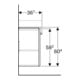 Geberit Meuble sous-lavabo Renova Compact 55x60,4x36,7 cm, 1 porte, blanc brillant-2