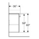 Geberit Meuble sous-lavabo Renova Compact 55x60,4x36,7 cm, 1 porte, blanc brillant-4